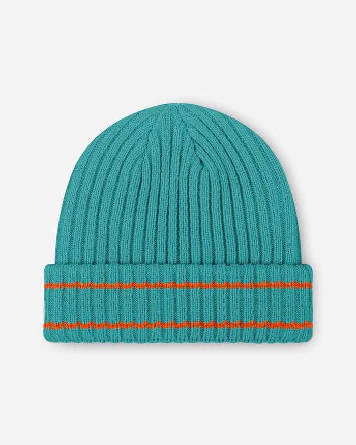 Miami Dolphins Primary Logo Ribbed Beanie FOCO - FOCO.com