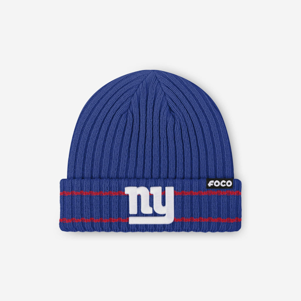 New York Giants Primary Logo Ribbed Beanie FOCO - FOCO.com