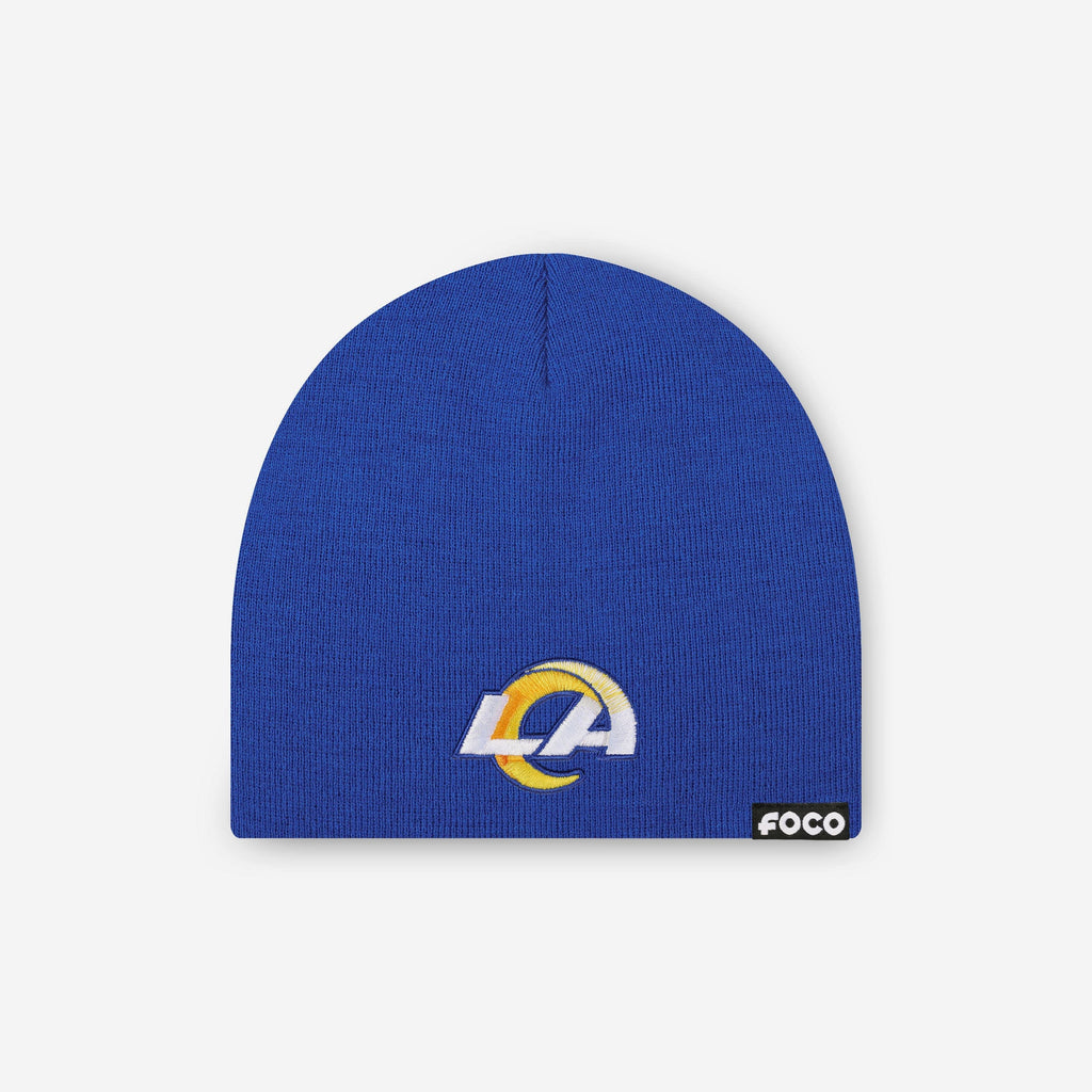 Los Angeles Rams Basic Primary Logo Skull Beanie FOCO - FOCO.com