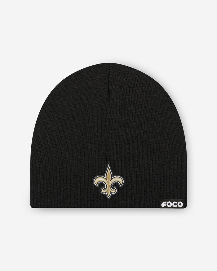 New Orleans Saints Basic Primary Logo Skull Beanie FOCO - FOCO.com