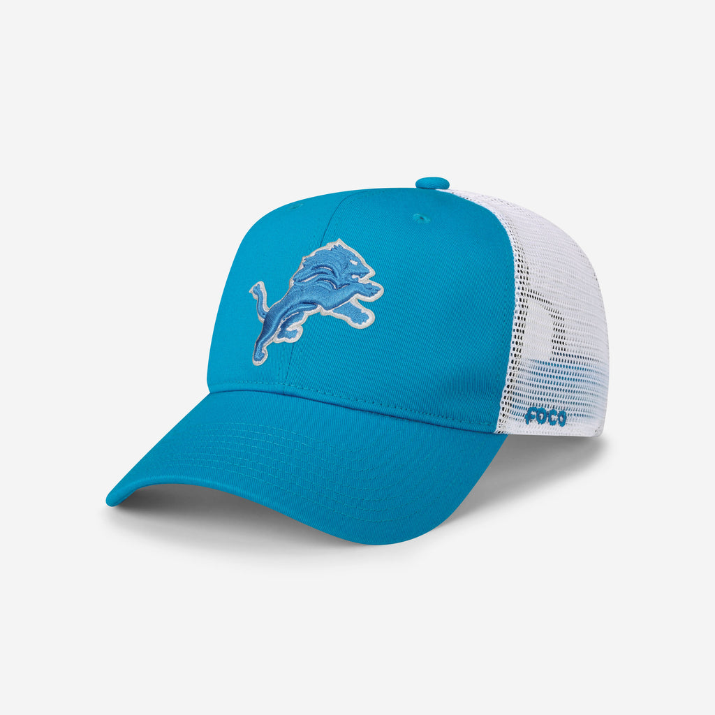 Detroit Lions Primary Logo Trucker RF Cap FOCO - FOCO.com