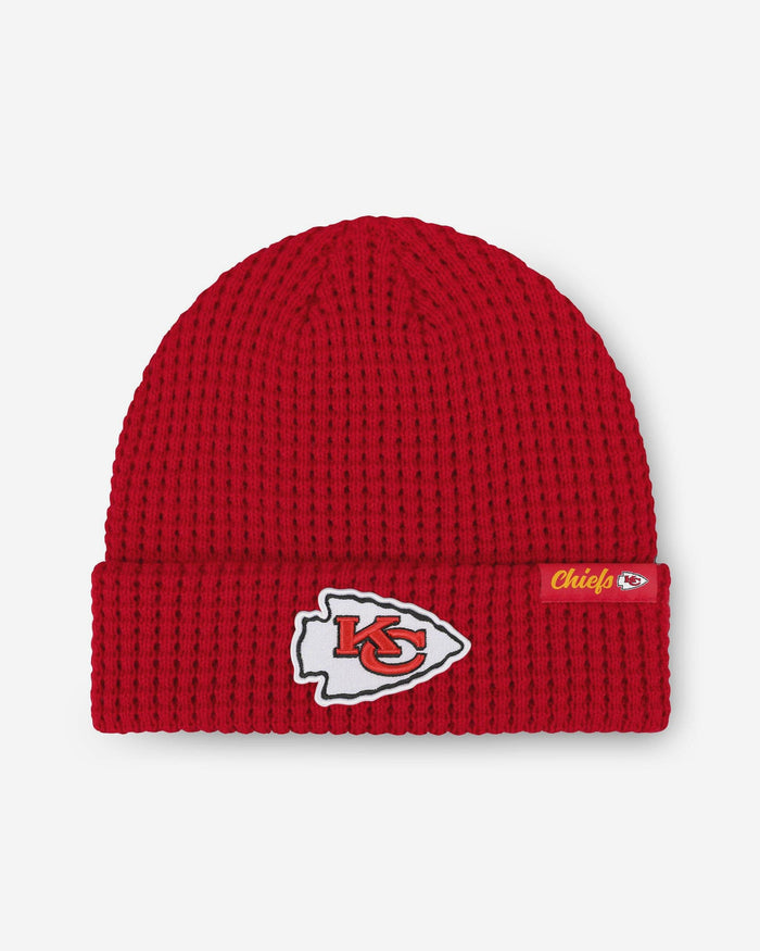 Kansas City Chiefs Primary Logo Waffle Beanie FOCO - FOCO.com