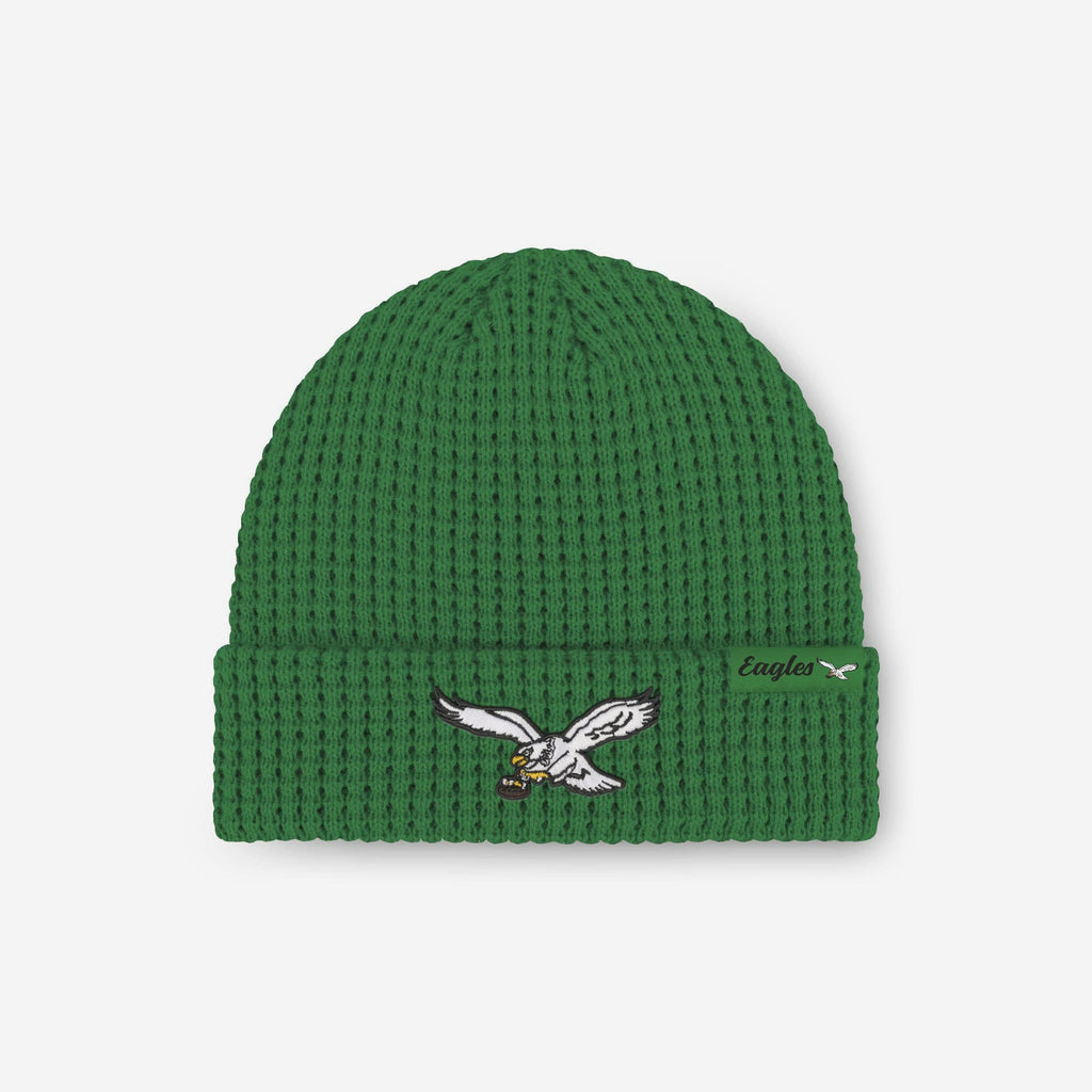 Philadelphia Eagles Primary Logo Waffle Beanie Kelly Green FOCO - FOCO.com