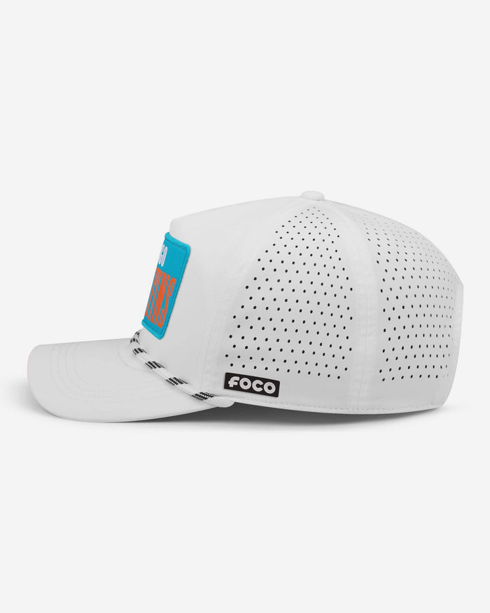 Miami Dolphins Slogan Patch Poly Pro Marquee RF Cap FOCO - FOCO.com