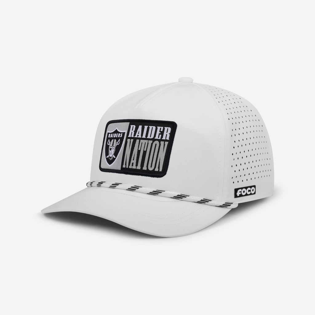 Las Vegas Raiders Slogan Patch Poly Pro Marquee RF Cap FOCO - FOCO.com