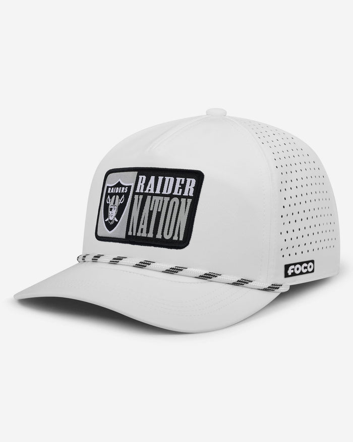 Las Vegas Raiders Slogan Patch Poly Pro Marquee RF Cap FOCO - FOCO.com