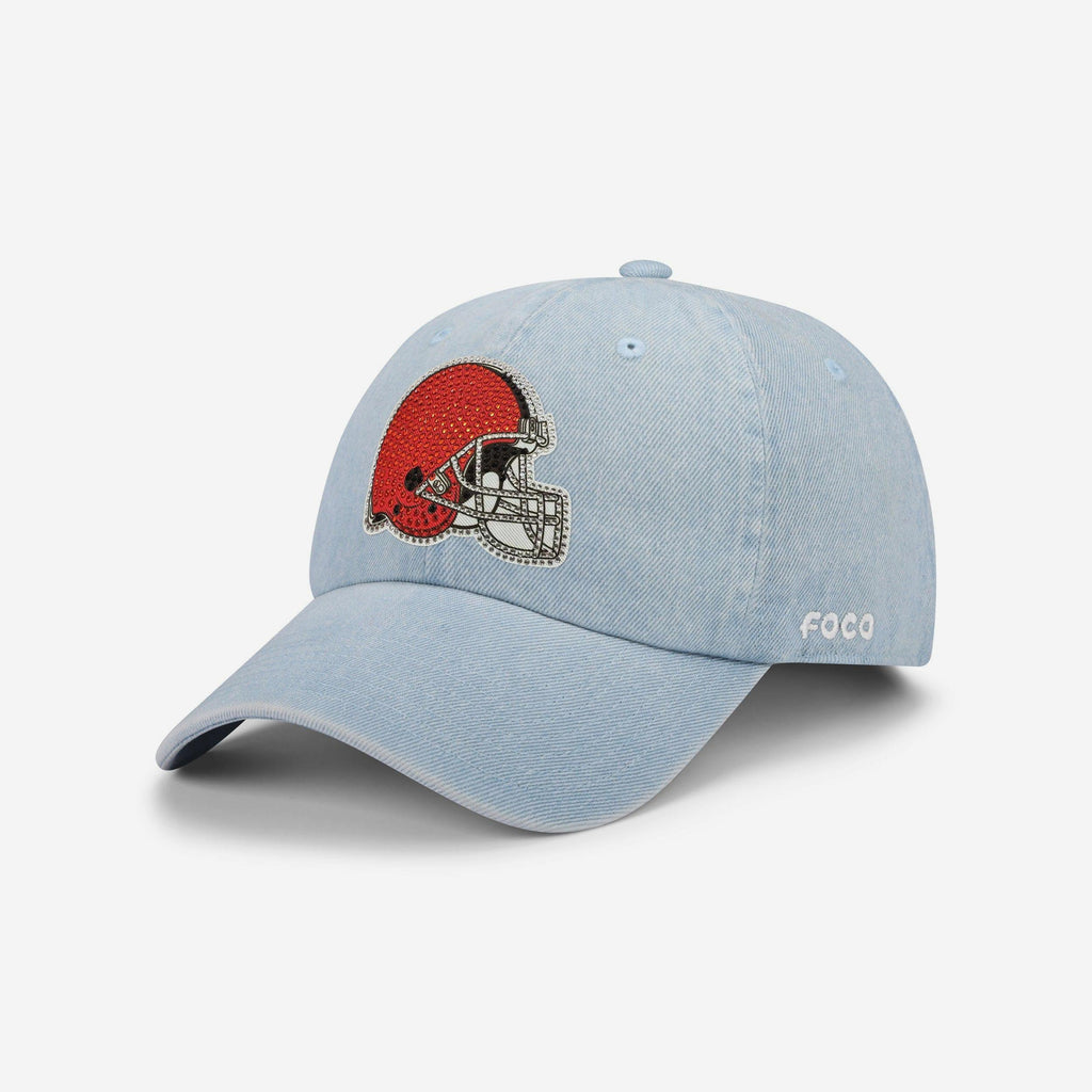Cleveland Browns Rhinestone Logo Denim Casual Cap FOCO - FOCO.com