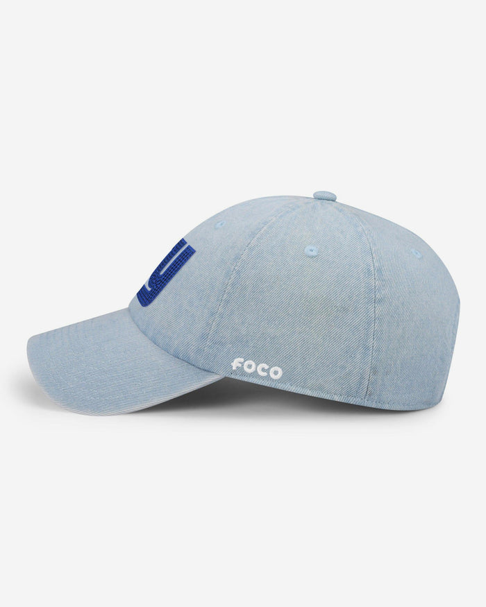 New York Giants Rhinestone Logo Denim Casual Cap FOCO - FOCO.com