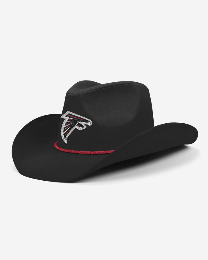 Atlanta Falcons Black Rhinestone Logo Cowboy Hat FOCO - FOCO.com