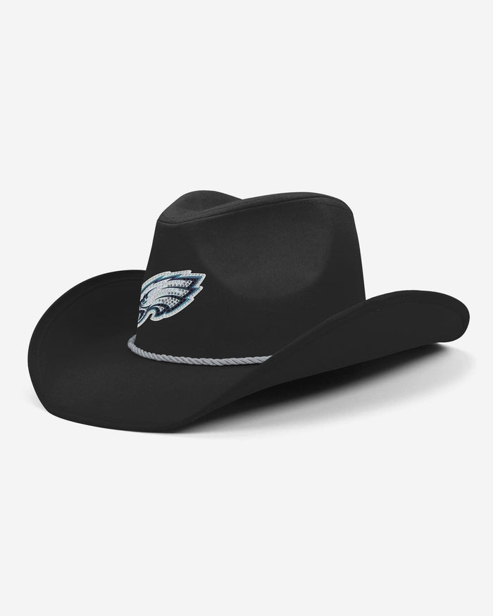 Philadelphia Eagles Black Rhinestone Logo Cowboy Hat FOCO - FOCO.com