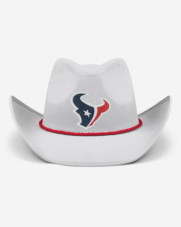 Houston Texans White Rhinestone Logo Cowboy Hat FOCO - FOCO.com