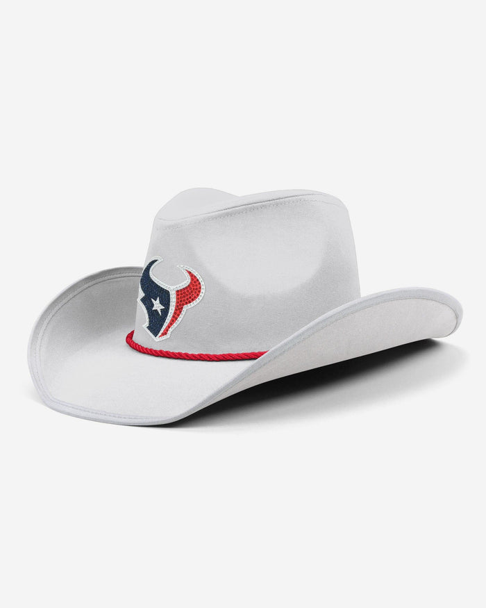 Houston Texans White Rhinestone Logo Cowboy Hat FOCO - FOCO.com