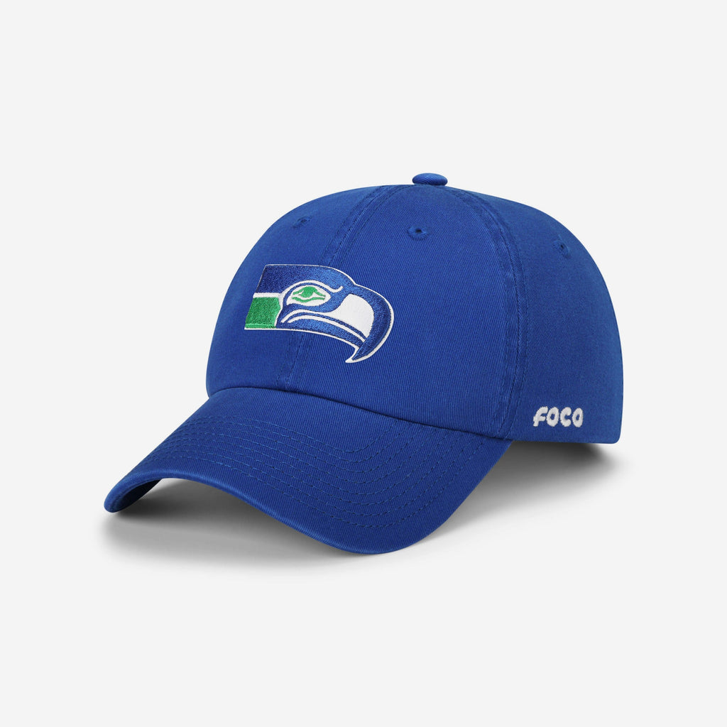 Seattle Seahawks Retro Logo Casual Cap FOCO - FOCO.com