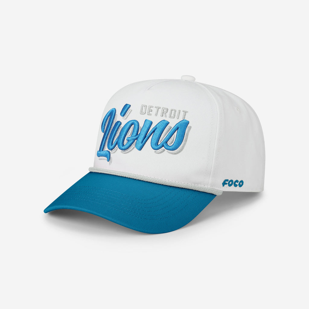 Detroit Lions Monty Script Marquee RF Cap FOCO - FOCO.com