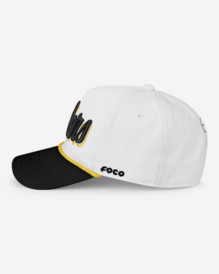 Pittsburgh Steelers Monty Script Marquee RF Cap FOCO - FOCO.com