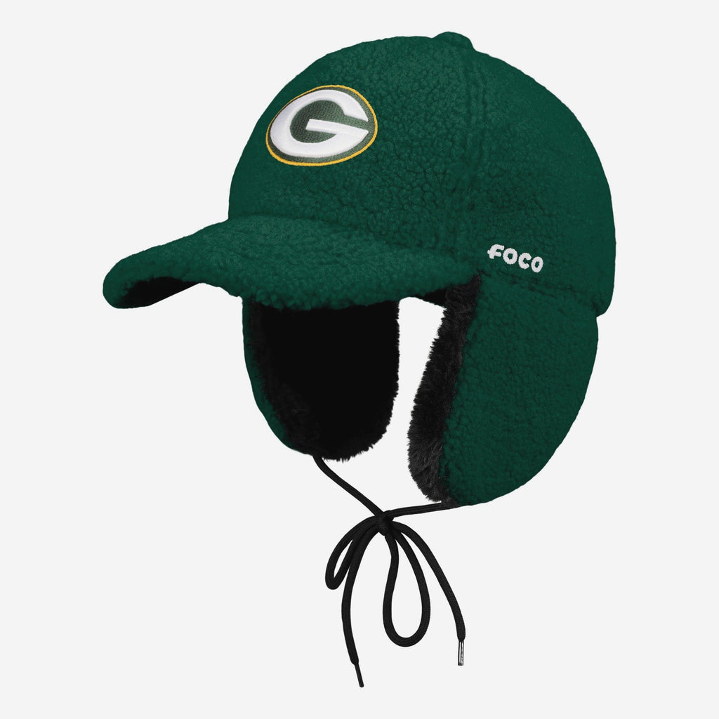 Green Bay Packers Sherpa Trapper Cap FOCO - FOCO.com