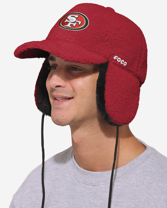 San Francisco 49ers Sherpa Trapper Cap FOCO - FOCO.com