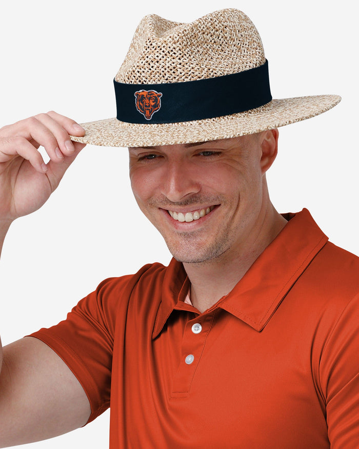 Chicago Bears Band Straw Hat FOCO - FOCO.com