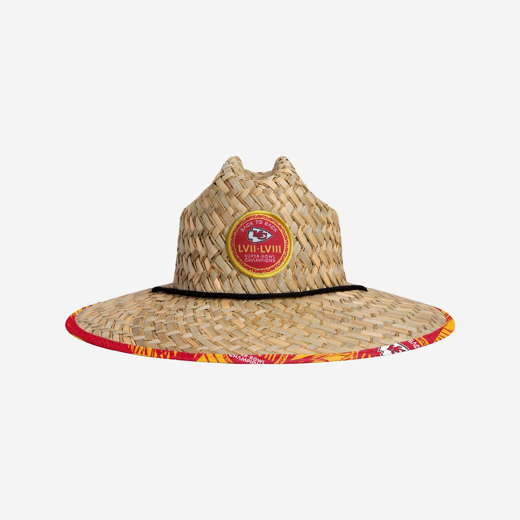 Kansas City Chiefs Super Bowl LVIII Champions Straw Hat FOCO - FOCO.com