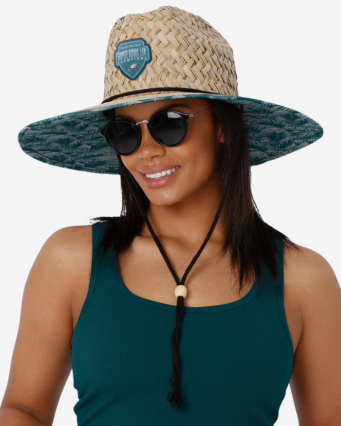 Philadelphia Eagles Super Bowl LIX Champions Straw Hat FOCO - FOCO.com