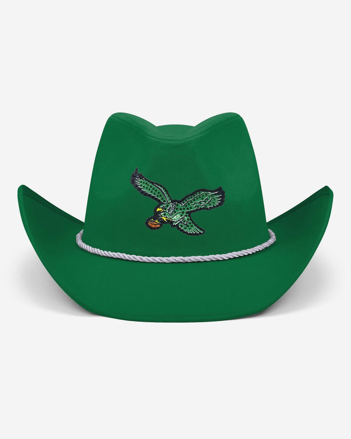 Philadelphia Eagles Kelly Green Team Color Rhinestone Logo Cowboy Hat FOCO - FOCO.com