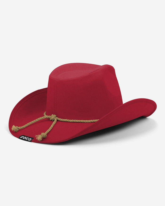 San Francisco 49ers Team Color Rhinestone Logo Cowboy Hat FOCO - FOCO.com