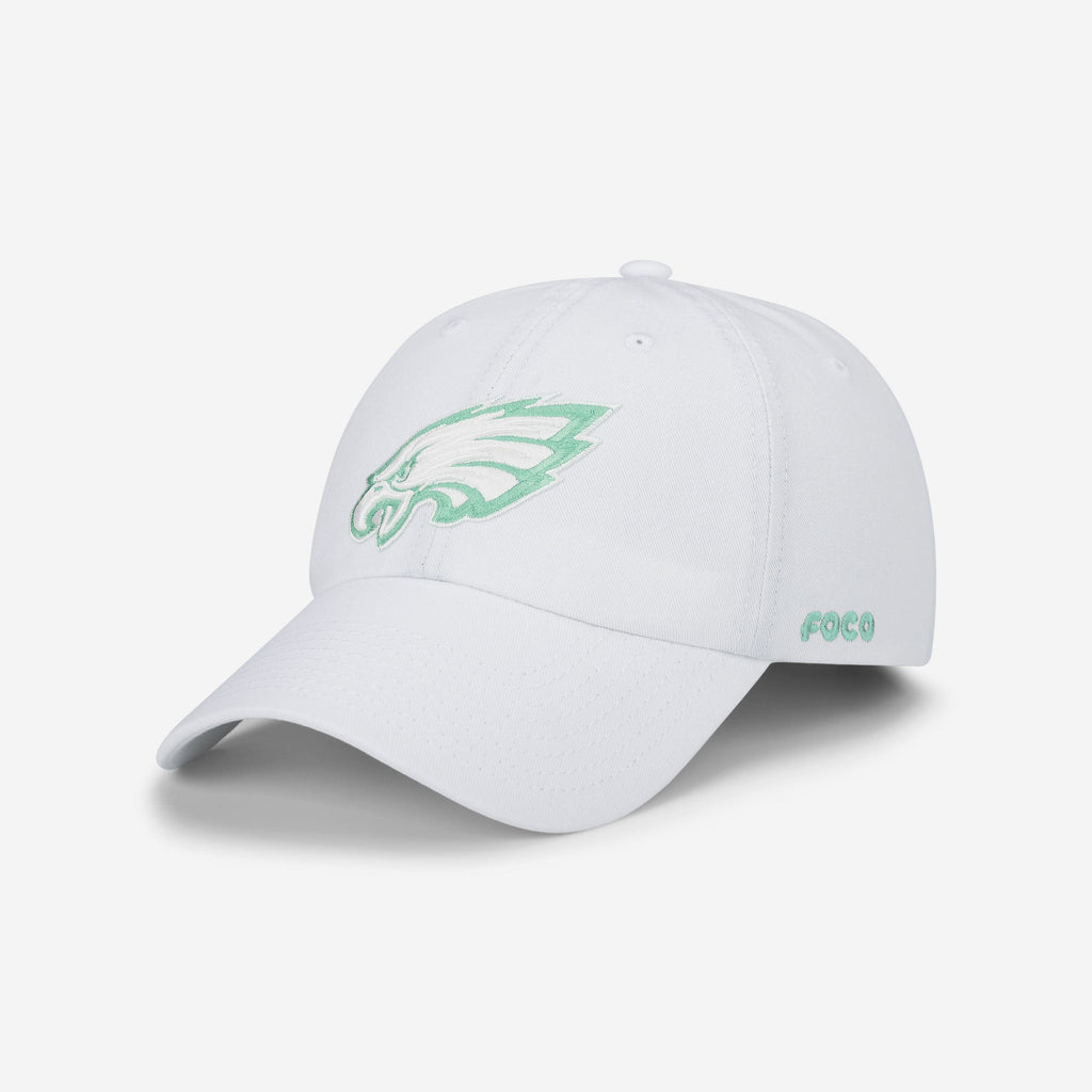Philadelphia Eagles White Casual Cap FOCO - FOCO.com