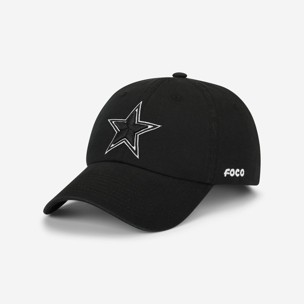 Dallas Cowboys Black & White Casual Cap FOCO - FOCO.com