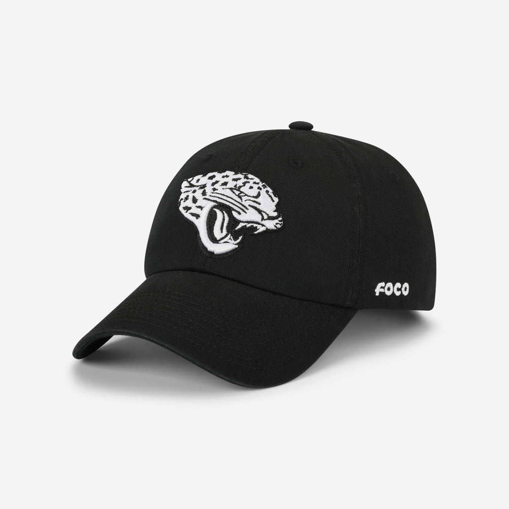 Jacksonville Jaguars Black & White Casual Cap FOCO - FOCO.com