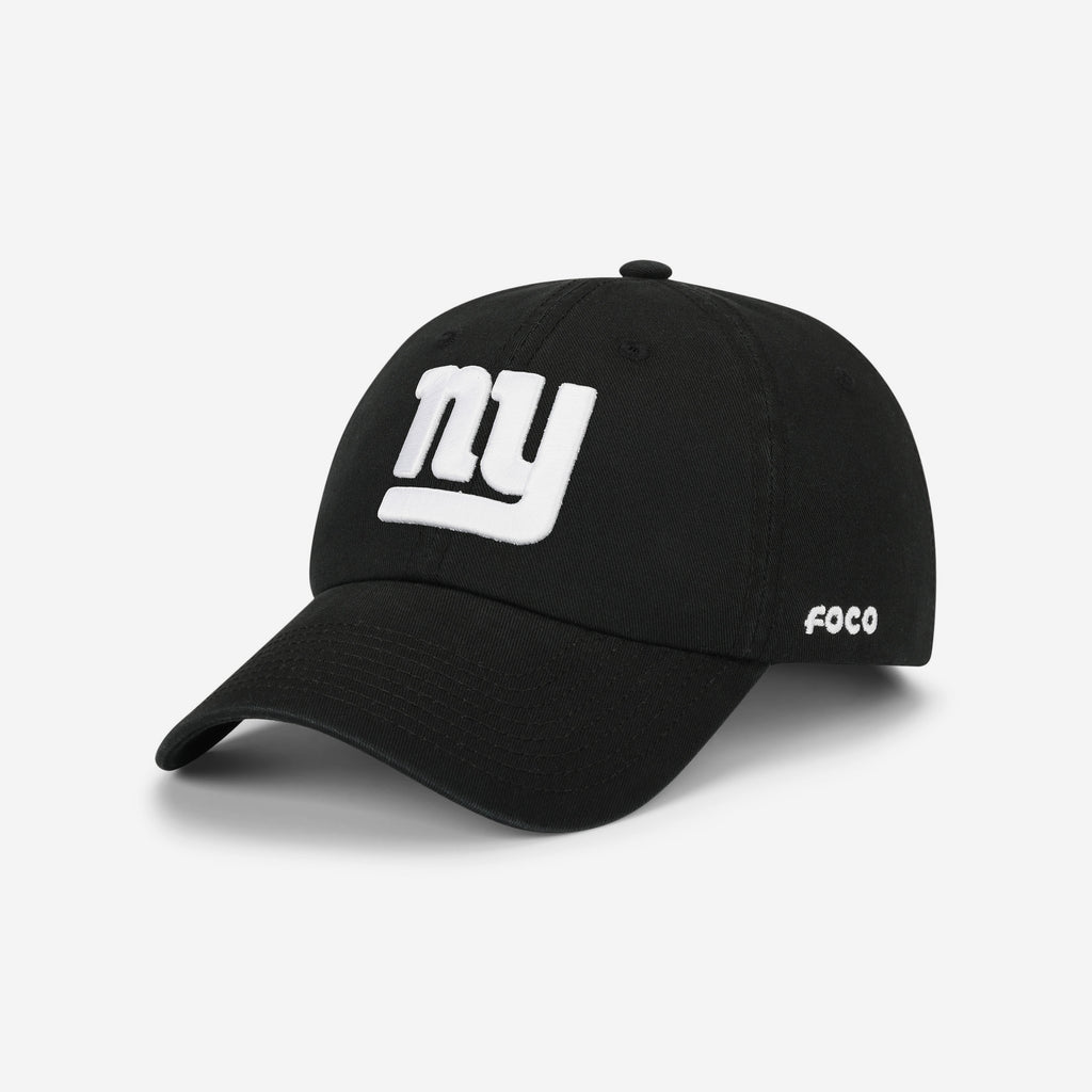 New York Giants Black & White Casual Classic Cap FOCO - FOCO.com