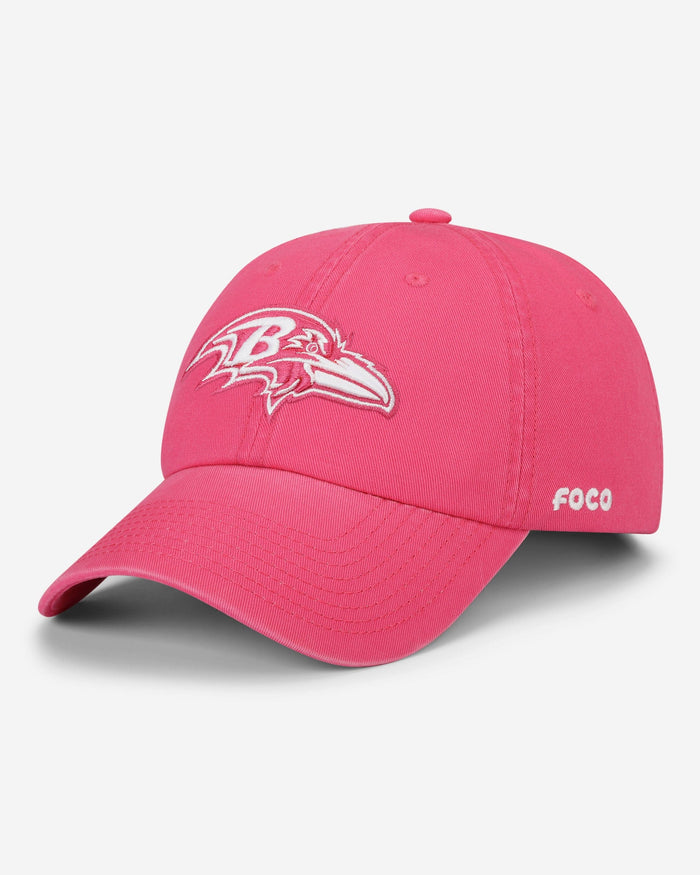 Baltimore Ravens Magenta & White Casual Cap FOCO - FOCO.com