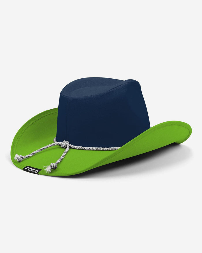Seattle Seahawks Super Bowl LX Champions Two Tone Cowboy Hat FOCO - FOCO.com