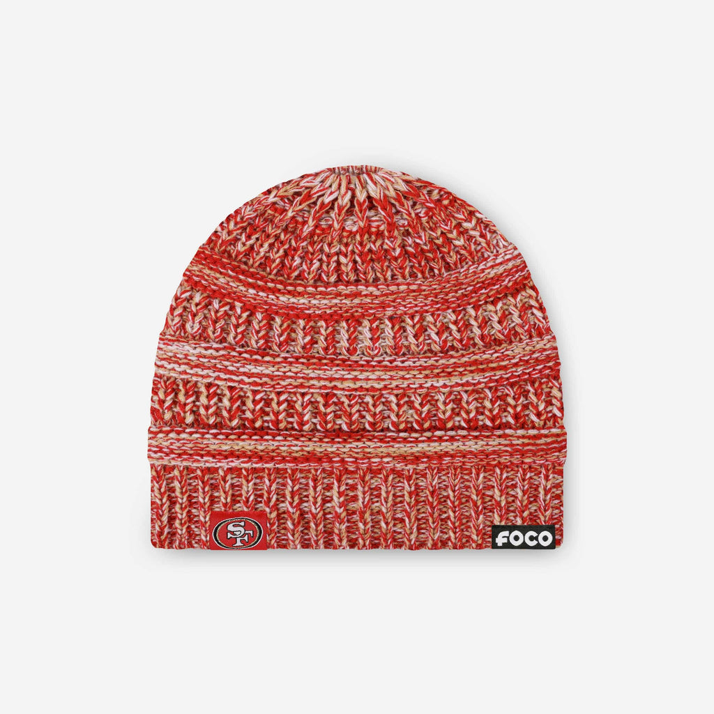 San Francisco 49ers Womens Color Wave Ponytail Beanie FOCO - FOCO.com