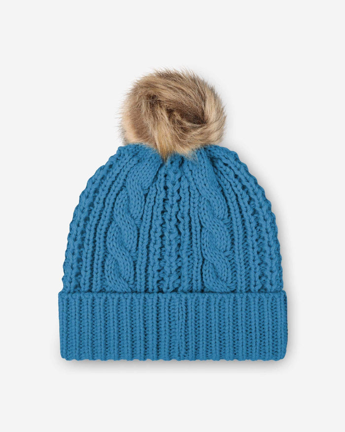 Detroit Lions Womens Faux Fur Pom Beanie FOCO - FOCO.com