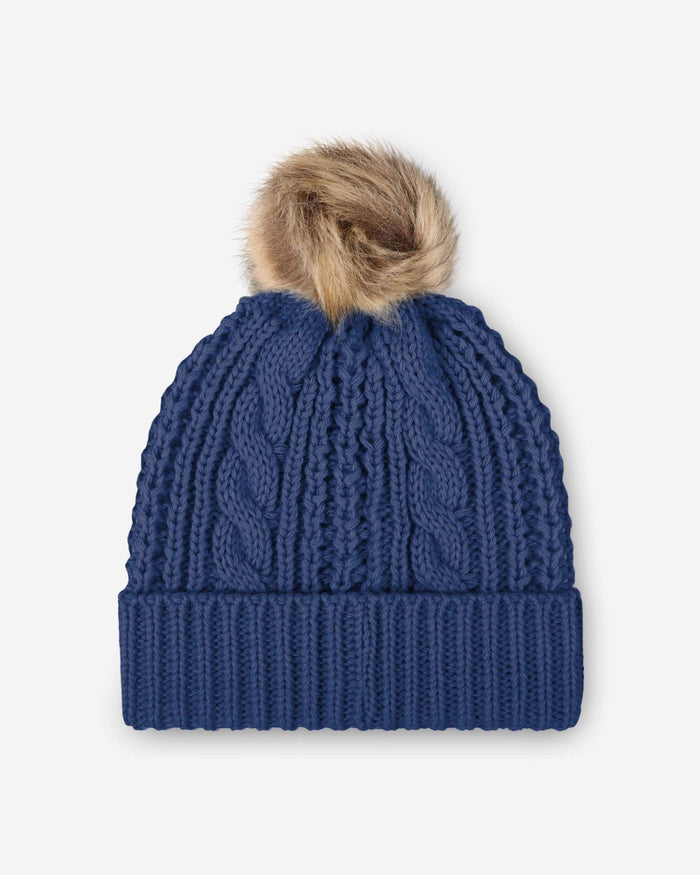 Indianapolis Colts Womens Faux Fur Pom Beanie FOCO - FOCO.com