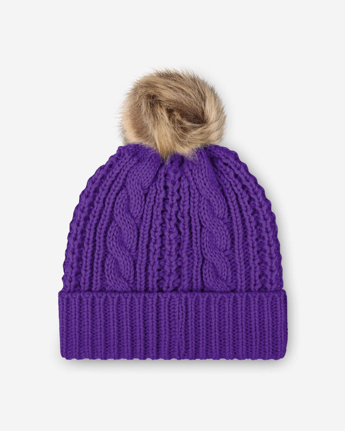 Minnesota Vikings Womens Faux Fur Pom Beanie FOCO - FOCO.com