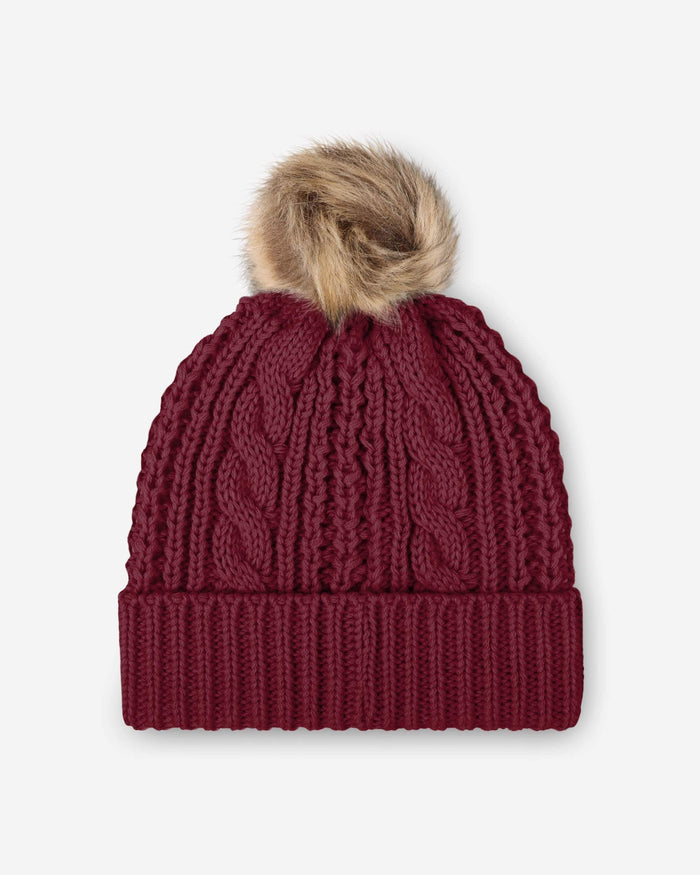 Washington Commanders Womens Faux Fur Pom Beanie FOCO - FOCO.com