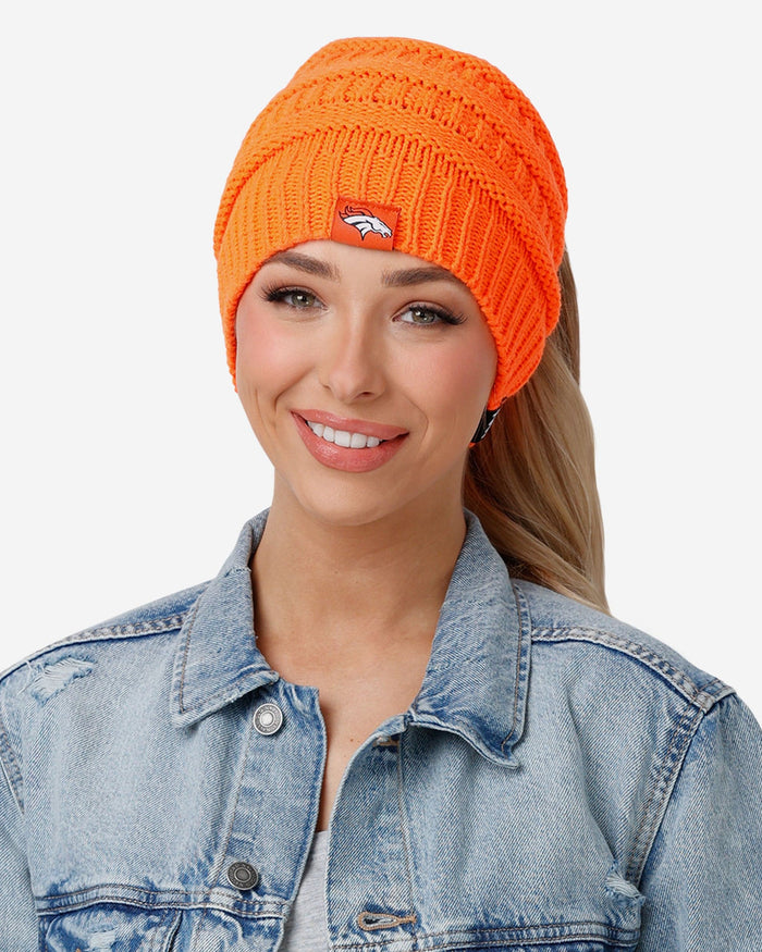 Denver Broncos Womens Solid Ponytail Beanie FOCO - FOCO.com