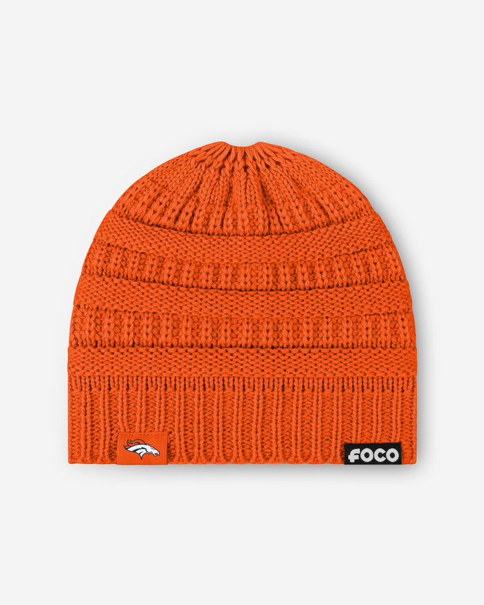 Denver Broncos Womens Solid Ponytail Beanie FOCO - FOCO.com