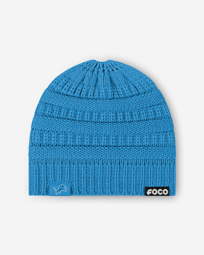 Detroit Lions Womens Solid Ponytail Beanie FOCO - FOCO.com