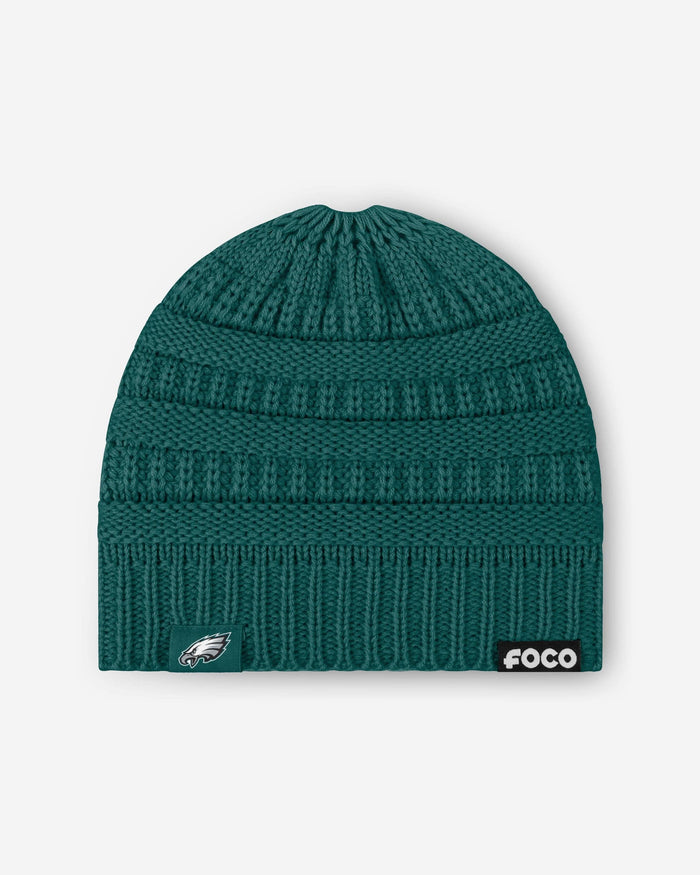 Philadelphia Eagles Womens Solid Ponytail Beanie FOCO - FOCO.com