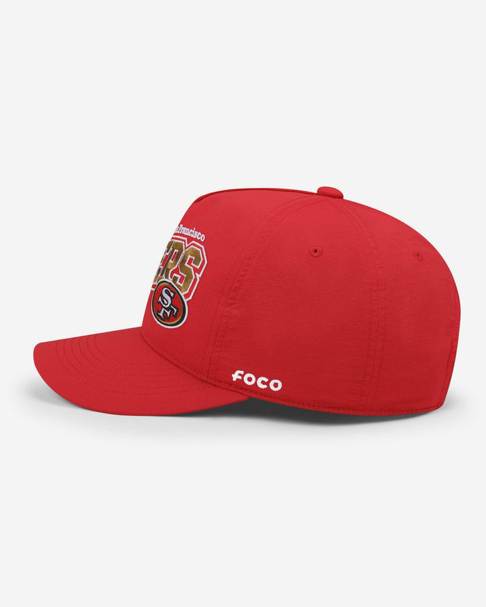 San Francisco 49ers Wavy Wordmark Poly Marquee RF Cap FOCO - FOCO.com