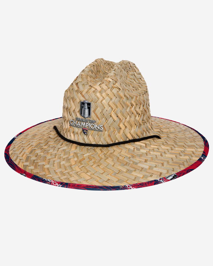 Florida Panthers 2024 Stanley Cup Champions Straw Hat FOCO - FOCO.com