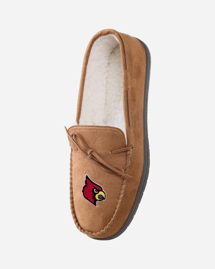 Louisville Cardinals Team Logo Moccasin Slipper FOCO - FOCO.com