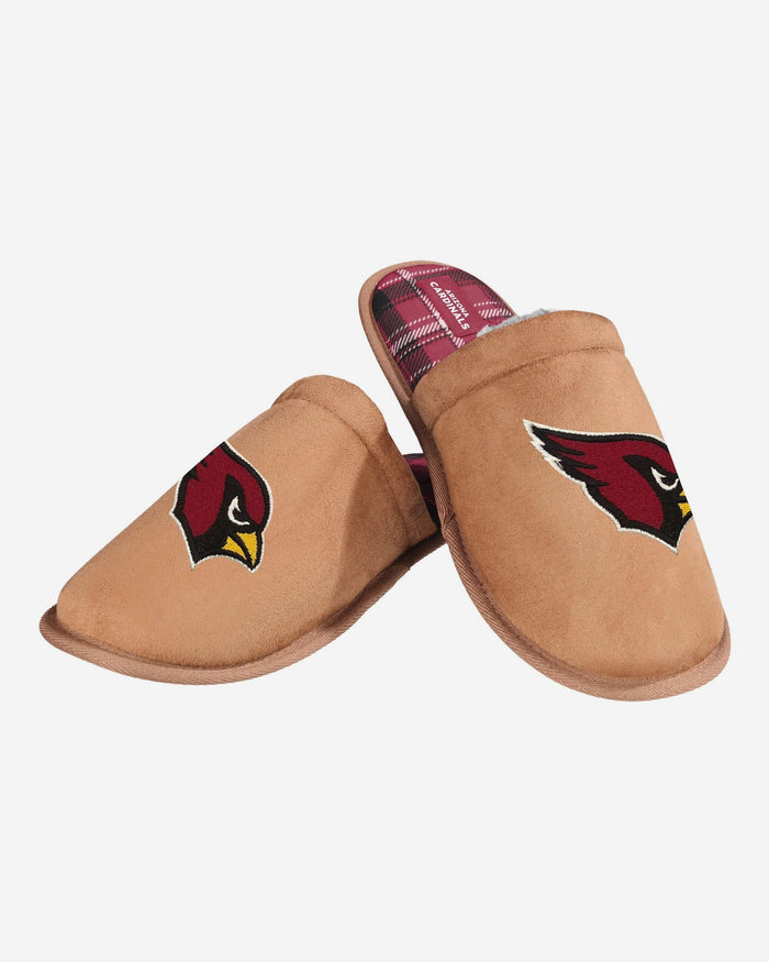 Arizona Cardinals Flannel Lined Brown Suede Scuff Slipper FOCO S - FOCO.com