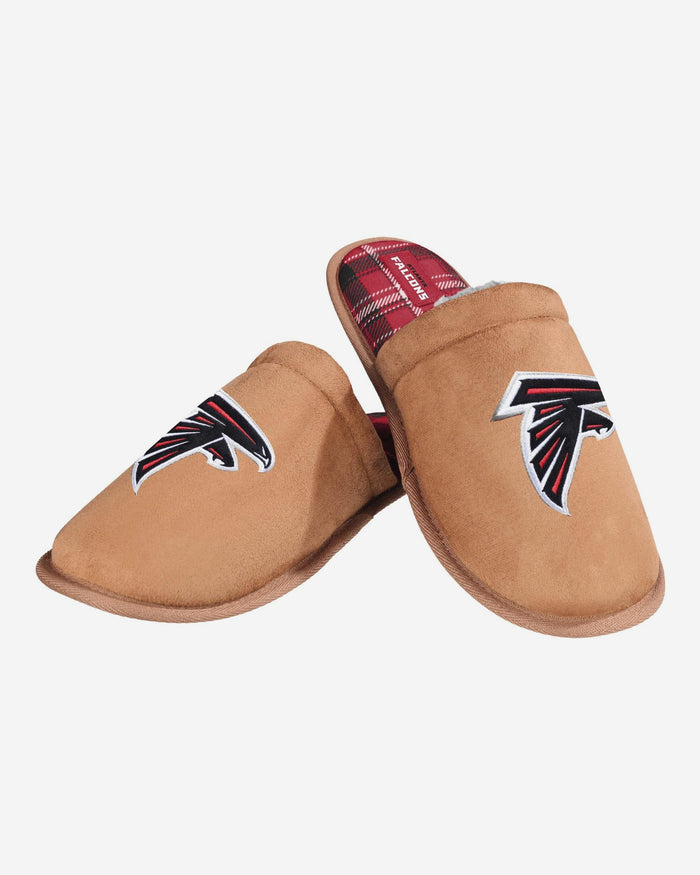 Atlanta Falcons Flannel Lined Brown Suede Scuff Slipper FOCO S - FOCO.com