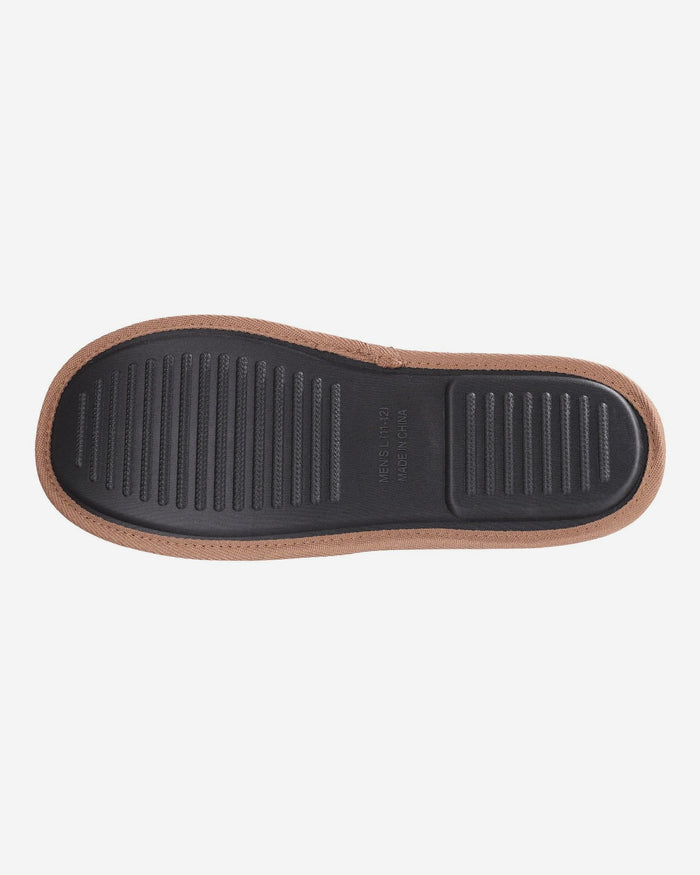 Las Vegas Raiders Flannel Lined Brown Suede Scuff Slipper FOCO S - FOCO.com