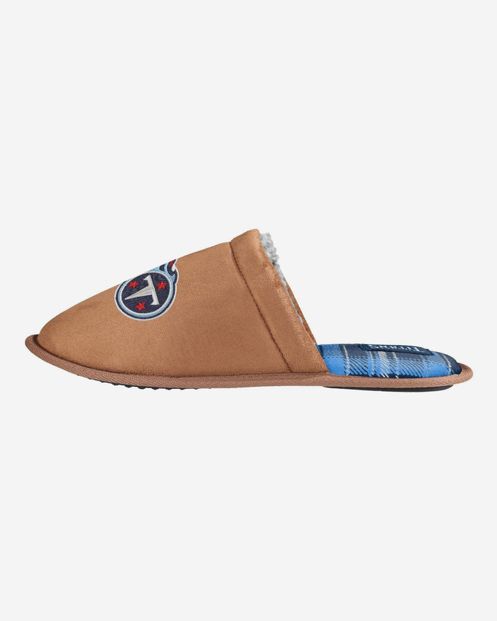 Tennessee Titans Flannel Lined Brown Suede Scuff Slipper FOCO S - FOCO.com