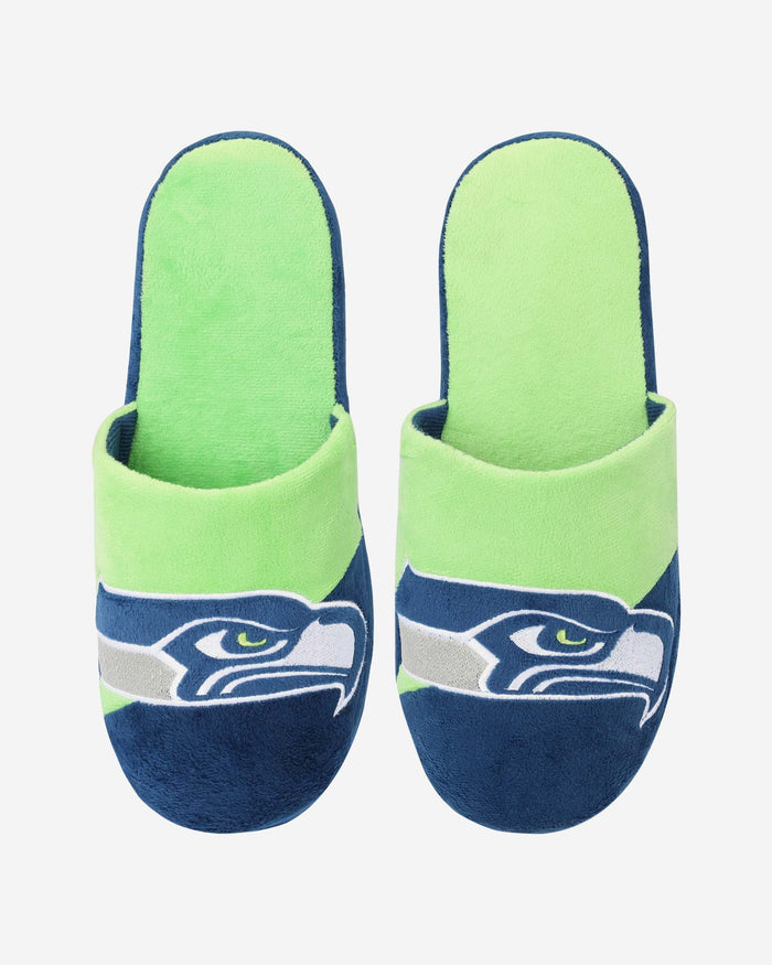 Seattle Seahawks Colorblock Slide Slippers FOCO - FOCO.com