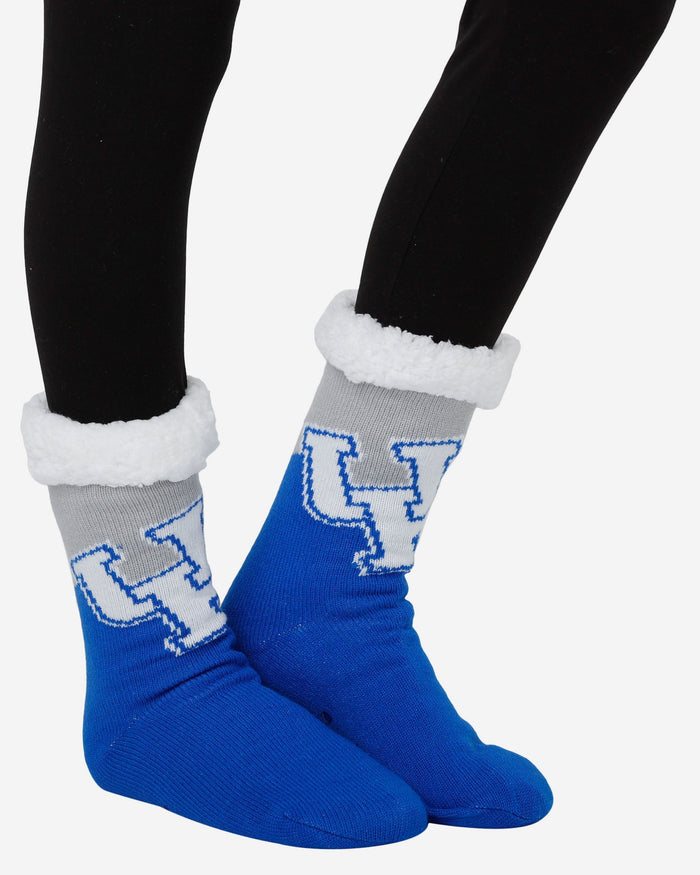 Kentucky Wildcats Womens Fan Footy 3 Pack Slipper Socks FOCO - FOCO.com